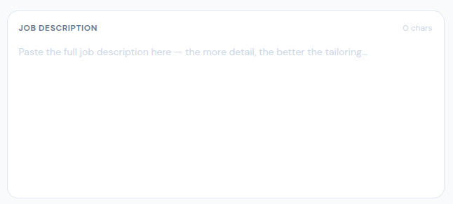 Paste the job description